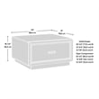 Sauder Hayes Garden Engineered Wood Coffee Table in Ashen Oak Finish