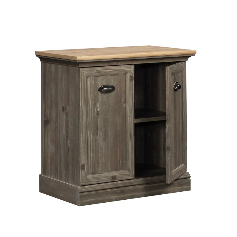 Sauder Sonnet Springs Engineered Wood Utility Stand in Pebble Pine Finish
