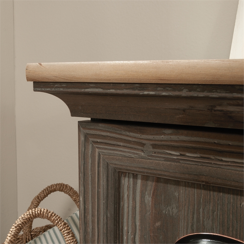 Sauder Sonnet Springs Engineered Wood Utility Stand in Pebble Pine Finish
