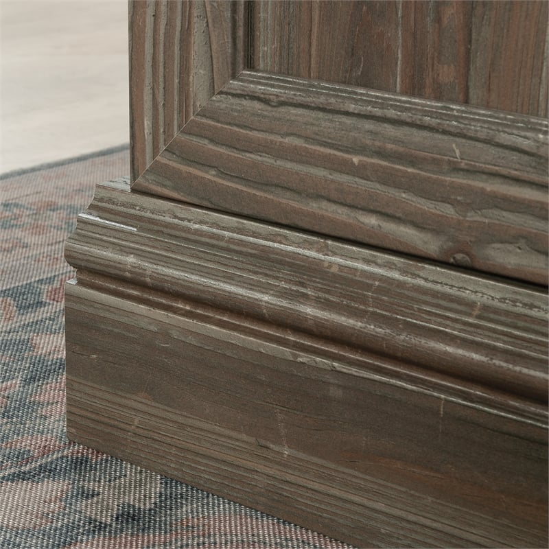 Sauder Sonnet Springs Engineered Wood Executive Desk in Pebble Pine