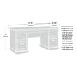 Sauder Sonnet Springs Engineered Wood Executive Desk in Pebble Pine