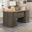 Sauder Sonnet Springs Engineered Wood Executive Desk in Pebble Pine