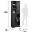 Sauder Homeplus Engineered Wood Storage Cabinet in Raven Oak Finish