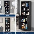 Sauder Homeplus Engineered Wood Storage Cabinet in Raven Oak Finish