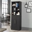 Sauder Homeplus Engineered Wood Storage Cabinet in Raven Oak Finish
