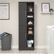 Sauder Homeplus Engineered Wood Storage Cabinet in Raven Oak Finish