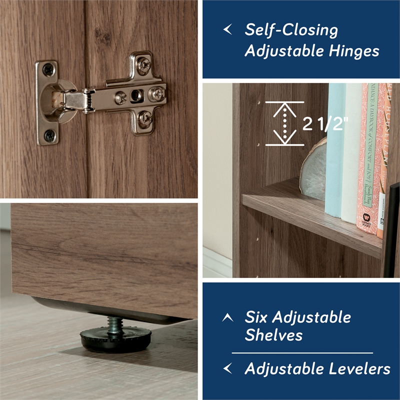 Sauder Homeplus Engineered Wood Storage Cabinet in Salt Oak Finish