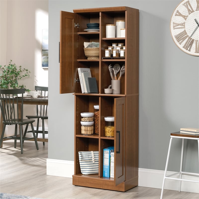 Sauder Homeplus Engineered Wood Storage Cabinet in Sienna Oak Finish