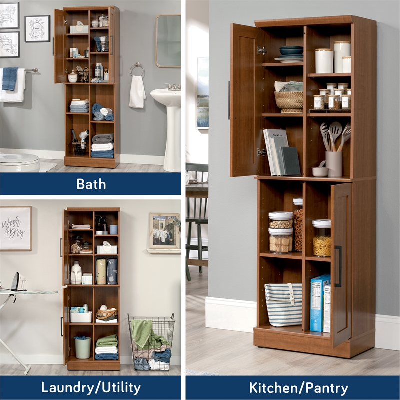 Sauder Homeplus Engineered Wood Storage Cabinet in Sienna Oak Finish