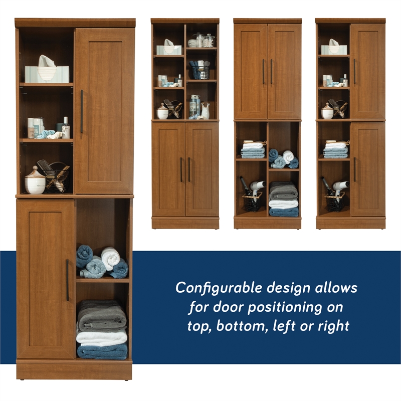 Sauder Homeplus Engineered Wood Storage Cabinet in Sienna Oak Finish