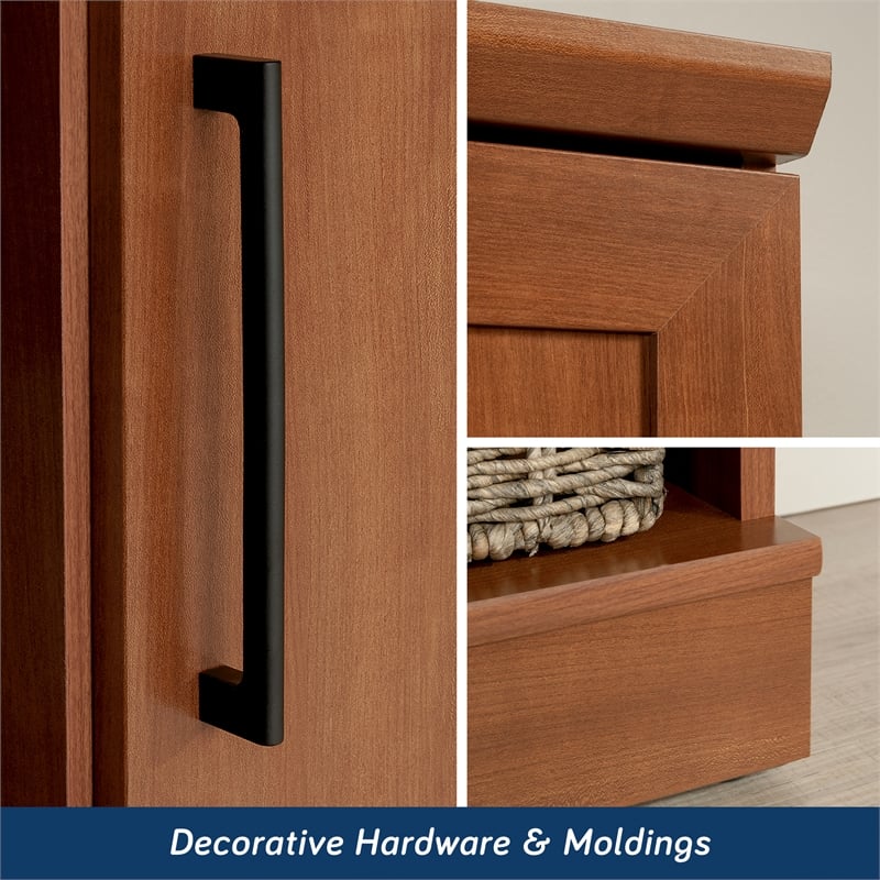 Sauder Homeplus Engineered Wood Storage Cabinet in Sienna Oak Finish