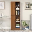 Sauder Homeplus Engineered Wood Storage Cabinet in Sienna Oak Finish