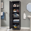 Sauder Homeplus Engineered Wood Single Door Pantry in Raven Oak Finish