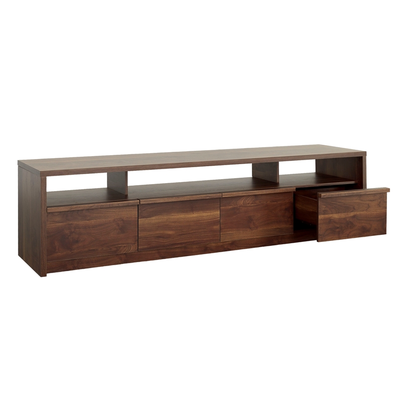 Sauder Harvey Park Engineered Wood Credenza in Grand Walnut Finish