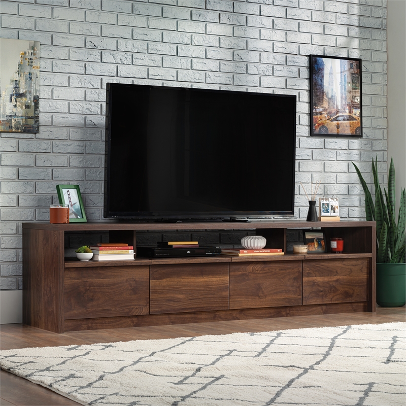 Sauder Harvey Park Engineered Wood Credenza in Grand Walnut Finish