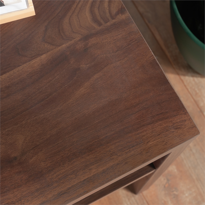 Sauder Harvey Park Engineered Wood Credenza in Grand Walnut Finish