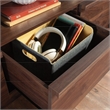 Sauder Harvey Park Engineered Wood Credenza in Grand Walnut Finish