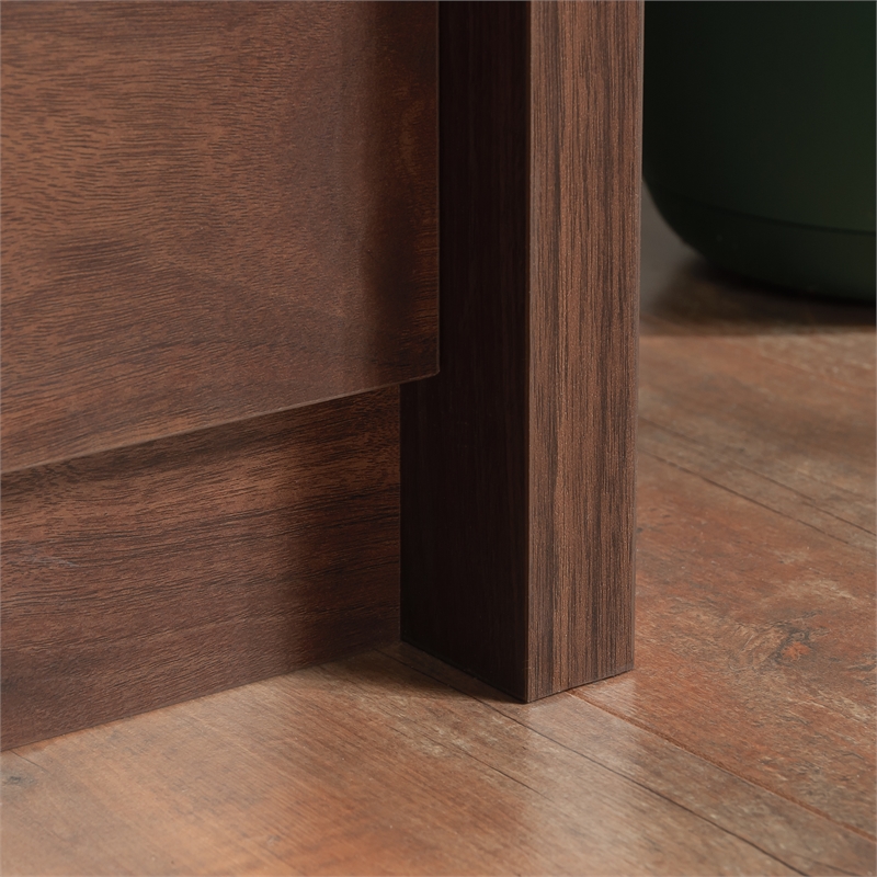 Sauder Harvey Park Engineered Wood Credenza in Grand Walnut Finish