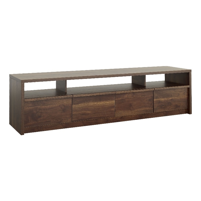 Sauder Harvey Park Engineered Wood Credenza in Grand Walnut Finish
