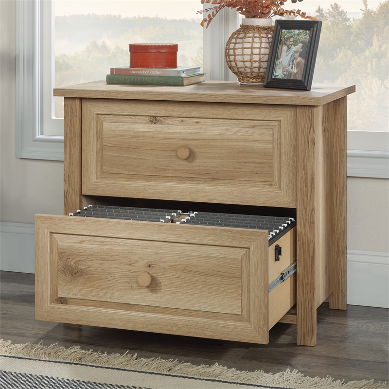 Sauder Hillmont Farm 2-Drawer Engineered Wood Lateral File in Timber Oak