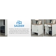 Sauder Cottage Road Engineered Wood BotStop Side Table in Soft White Finish