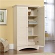 Sauder Harbor View Engineered Wood Storage Cabinet in Antiqued White