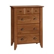 Sauder Shoal Creek Engineered Wood 4 Drawer Chest in Oiled Oak