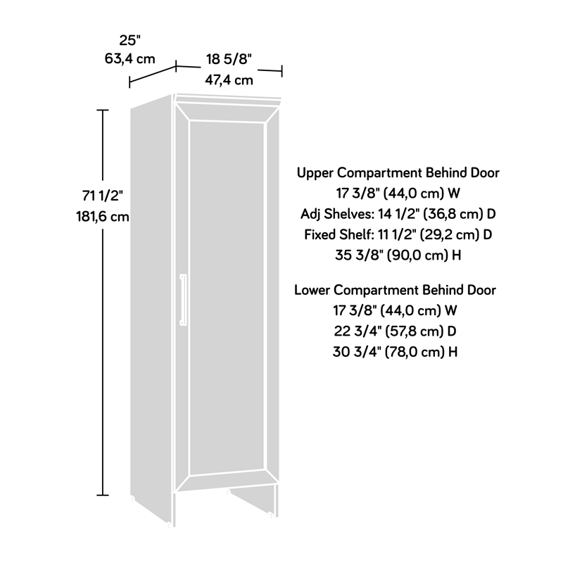 Sauder HomePlus Engineered Wood Robot Vacuuum Storage Cabinet in Soft White