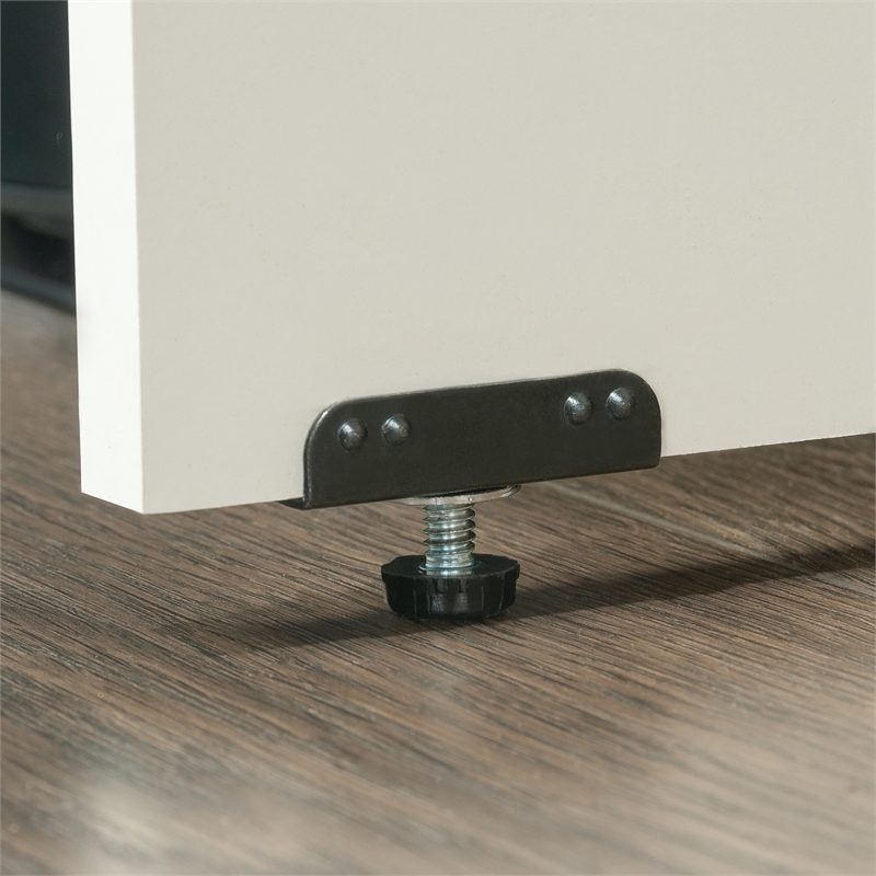 Sauder HomePlus Engineered Wood Robot Vacuuum Storage Cabinet in Soft White