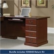 Sauder Heritage Hill Engineered Wood L-Desk with Hutch in Classic Cherry Finish