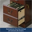 Sauder Heritage Hill Engineered Wood L-Desk with Hutch in Classic Cherry Finish