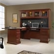 Sauder Heritage Hill Engineered Wood L-Desk with Hutch in Classic Cherry Finish