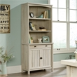 Sauder Costa Engineered Wood Library with Hutch in Chalked Chestnut Finish