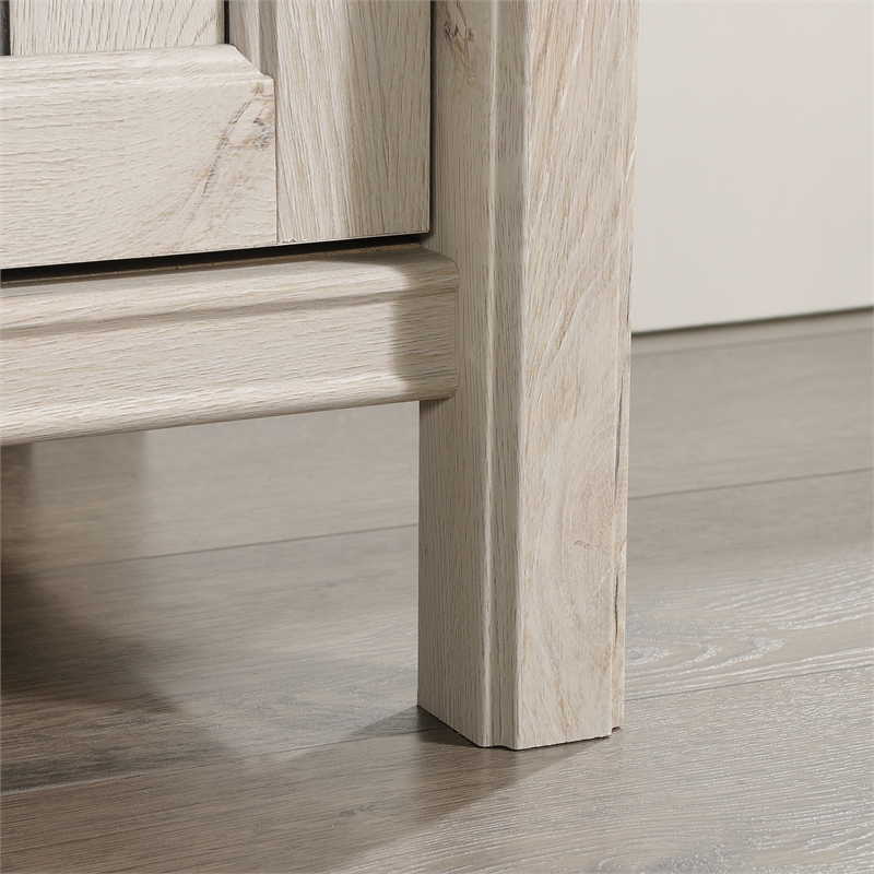 Sauder Costa Engineered Wood Library with Hutch in Chalked Chestnut Finish