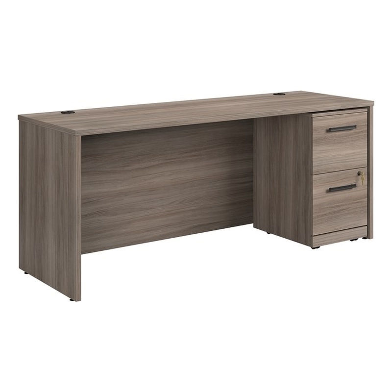 Sauder Affirm Engineered Wood 72 x 24 Desk and Mobile File in Hudson Elm