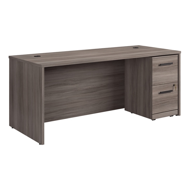Sauder Affirm Engineered Wood 72 x 30 Desk and Mobile File in Hudson Elm