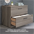 Sauder Affirm Engineered Wood Desk/Mobile File/Lateral File Bundle in Hudson Elm