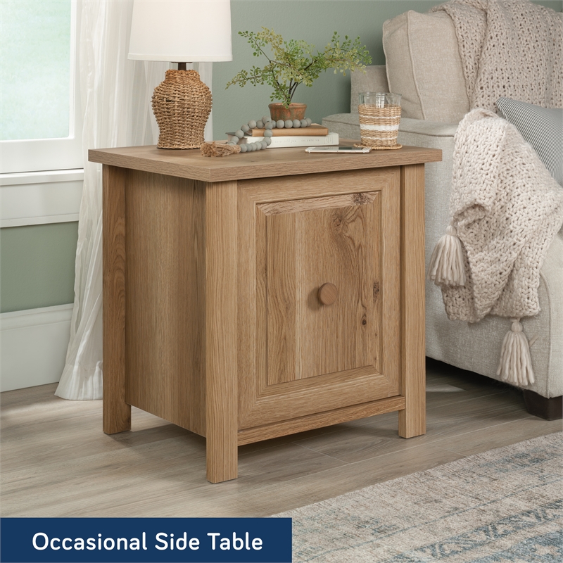 Sauder Hillmont Farm Engineered Wood Night Stand in Timber Oak Finish