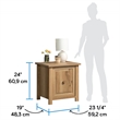 Sauder Hillmont Farm Engineered Wood Night Stand in Timber Oak Finish
