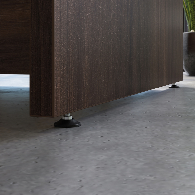 Affirm 60 inch Desk 3 Drawer Ped in a Noble Elm Finish