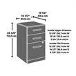 Affirm 60 inch Desk 3 Drawer Ped in a Noble Elm Finish