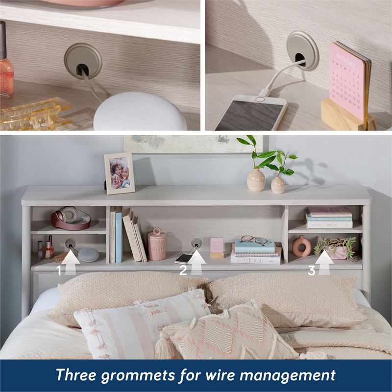 Dover Edge Full/queen Headboard in a Glacier Oak finish