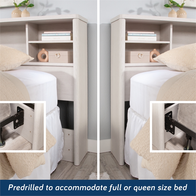 Dover Edge Full/queen Headboard in a Glacier Oak finish