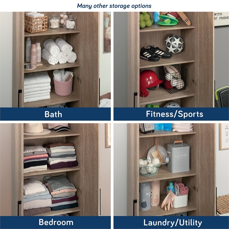 Homeplus Storage Cabinet in a Brushed Oak finish