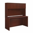 Sauder Affirm Engineered Wood Office Desk with Hutch Set in Classic Cherry