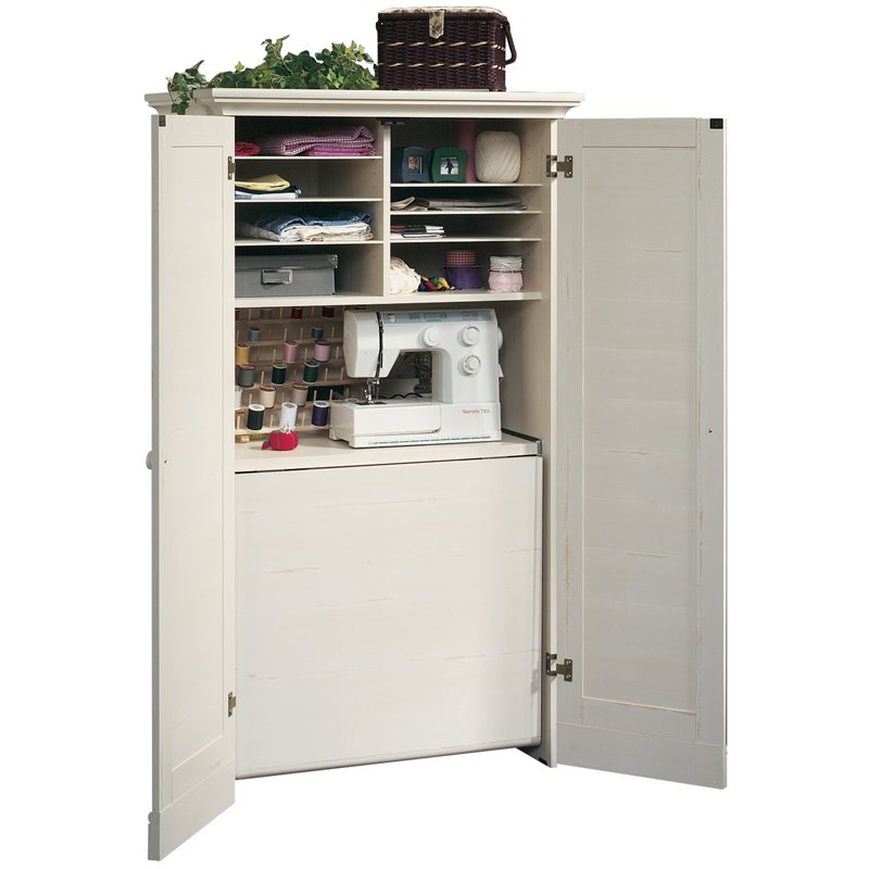 Reviews for SAUDER 35 in. x 61 in. Storage Craft Armoire with Drop