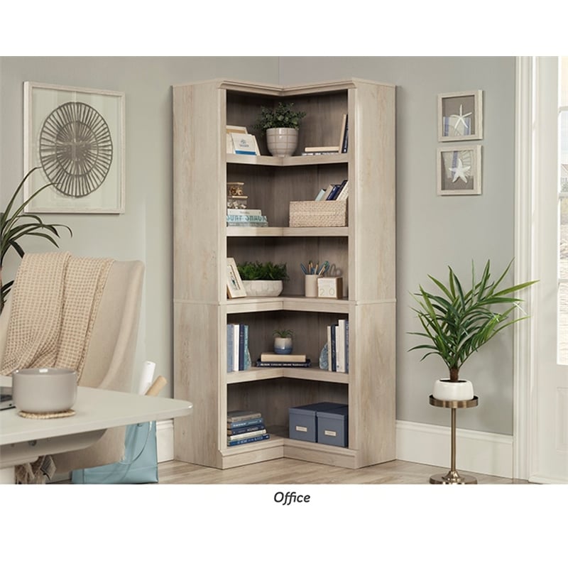 Sauder Miscellaneous Storage Engineered Wood Bookcase in Chalked Chestnut