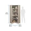 Sauder Miscellaneous Storage Engineered Wood Bookcase in Chalked Chestnut