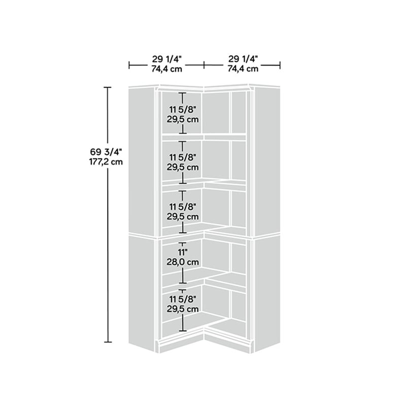 Sauder Miscellaneous Storage Engineered Wood Bookcase in Chalked Chestnut