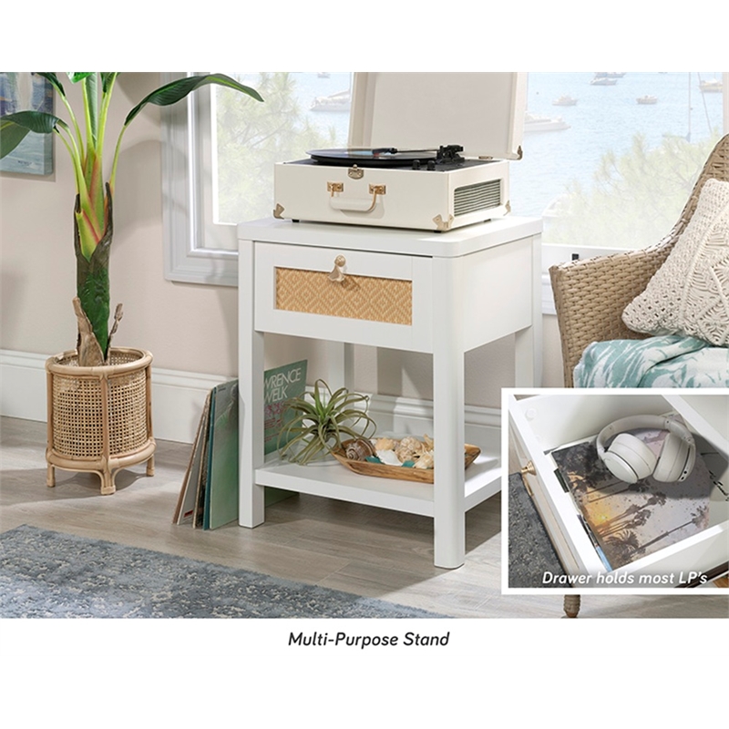 Sauder Isabella Isle Engineered Wood Bedroom Nightstand in White